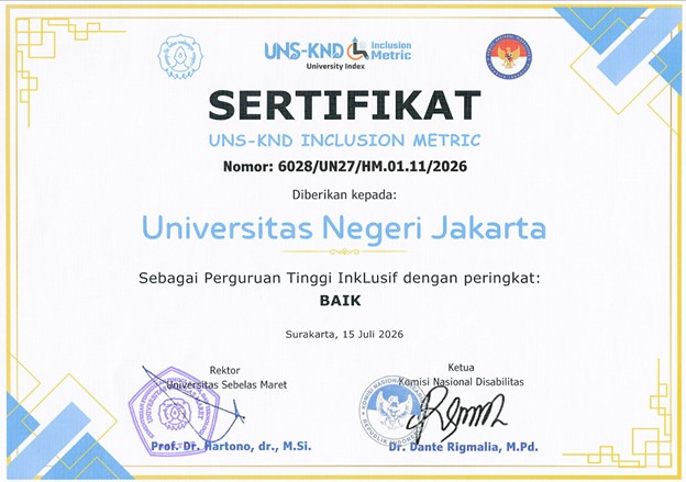 UNJ Achieves Good Predicate as an Inclusive Higher Education through UNS-KND Inclusion Metric 2026